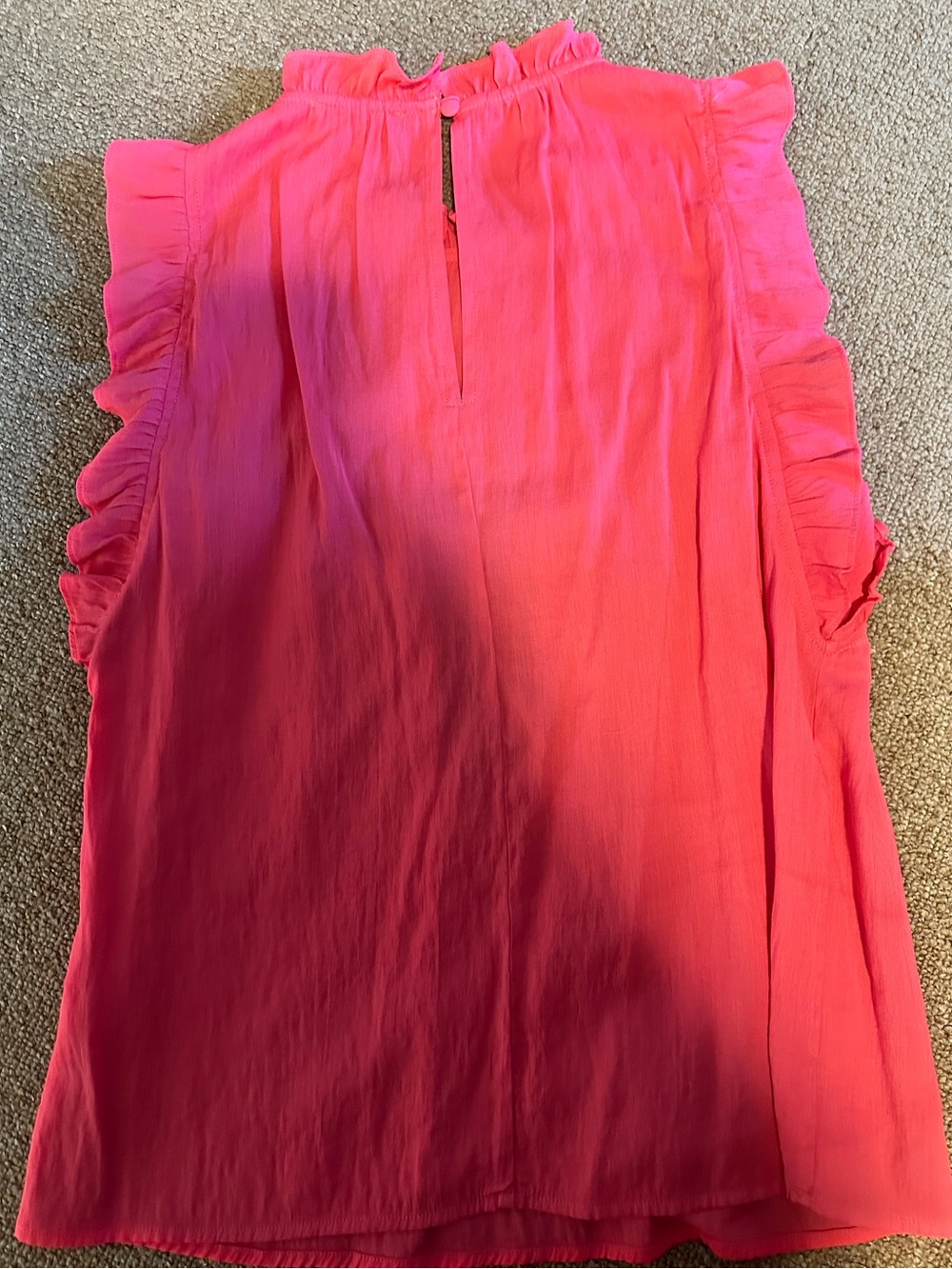 THML Bright Pink Embroidered Ruffle Top - Picture 2 of 4